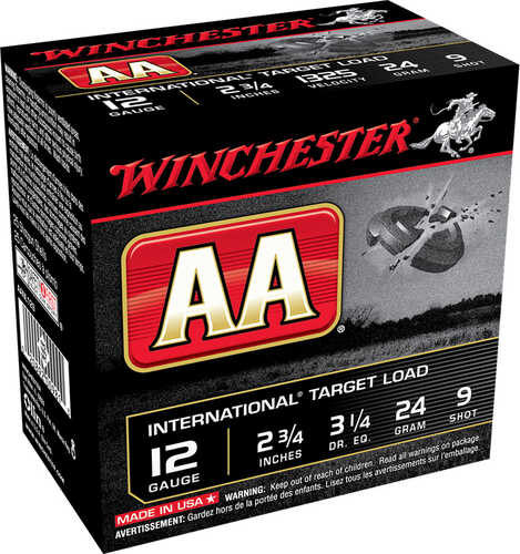 Winchester AA USA Shooting Load 12 ga. 2.75 in. 24 gm. 9 Shot 25 rd. Model: AANL129