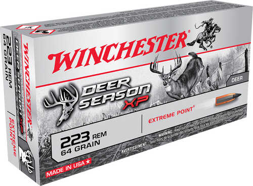 Winchester Deer Season XP Rifle Ammo 223 Rem. 64 gr. Ext Point Polymer Tip 20 rd. Model: X223DS
