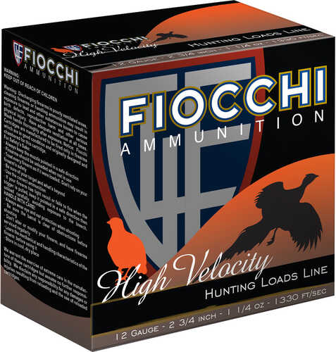 Fiocchi High Velocity Hunting Loads 12 ga. 2.75 in. 1 1/4 oz. 4 Shot 25 rd. Model: 12HV4