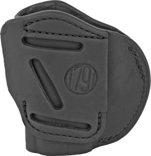 1791 4 Way Holster Leather Belt Right Hand Stealth Black Fits Glock 48 and S&W EZ380 Size 4WH-1-SBL-R