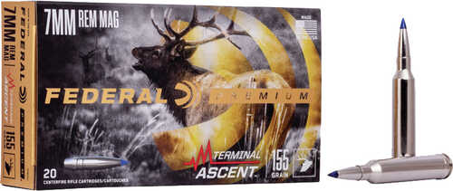 Federal Premium Rifle Ammo 7mm Rem. Mag. 155 gr. Terminal Ascent 20 rd. Model: P7RTA1