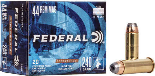 Federal Power-Shok Pistol Ammo 44 Rem. 240 gr. JHP 20 rd. Model: C44A