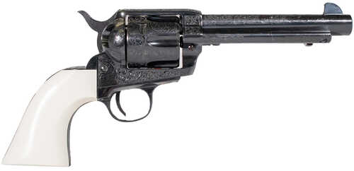 Pietta The Shootist Revolver 45 LC 5.5 in. Engraved Blued Ivory Grip Model: GW45LEB512NMUI