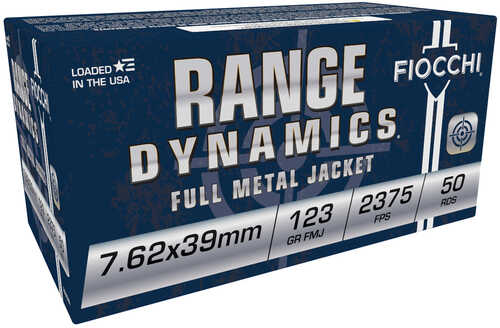 Fiocchi Range Dynamics Rifle Ammo 7.62x39 123 gr. FMJ 50 rd. Model: 762X39A