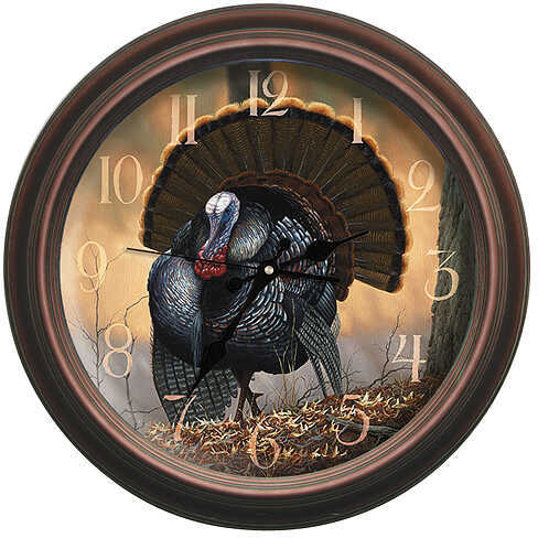 Reflective Art Autumn Strut Wildlife Clock 16''