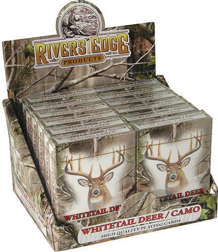 River's Edge Deer W/Realtree APG Playing Cards Display 12 Packs/Display 12/Pk