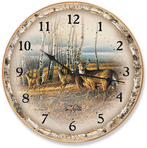 Wild Wings Wall Clock - Birch Lined Whitetail Deer