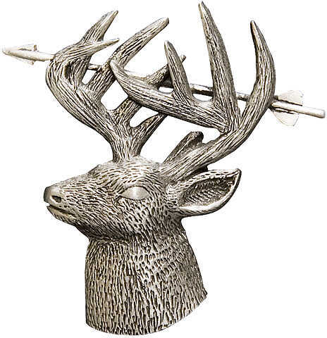 Empire Deer W/Arrow Through Horns Pin Pwtr