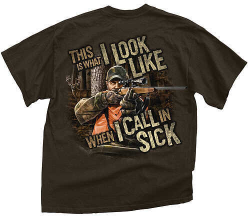 Buckwear Call In Sick-Hunt T-Shirt S/S Md Dk Choc