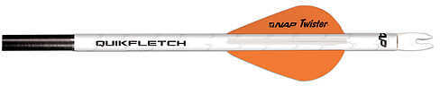 NAP Quikfletch Crossbow White/Orange 3 in. Vanes 6 pk. Model: 60-674