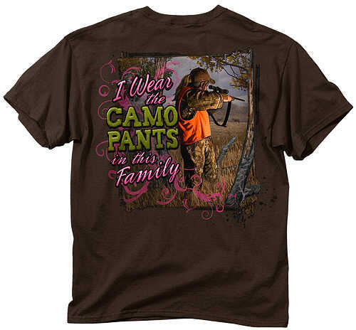 Buckwear Ladies' Camo Pants T-Shirt S/S Sm Brown