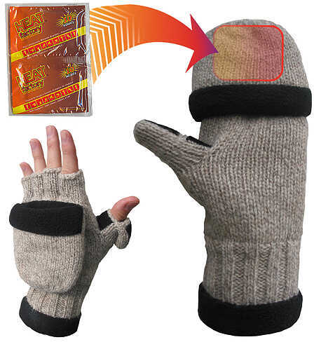 Heat Factory Ragg Wool Pop Top Heated Gloves One Size