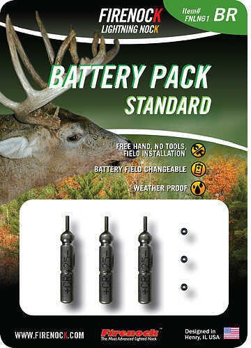 Firenock Lightning Nock Std Carbon Bl Battery Only 3/Pk.