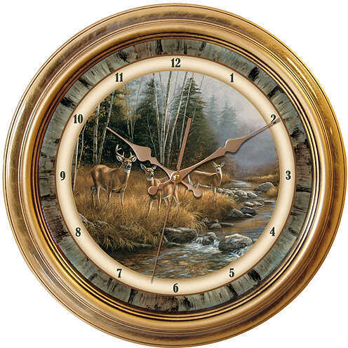 Fine Art Clock - Deer - October Mist