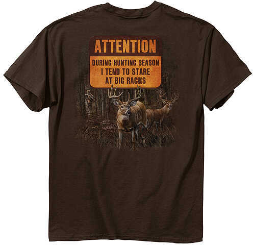 Buck Wear Stare Racks T-Shirt Md S/S Chocolate