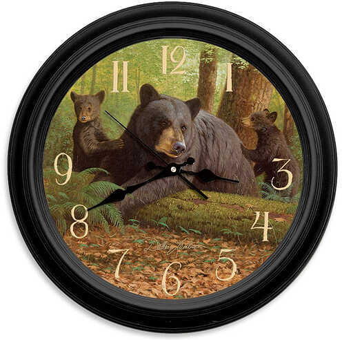 Reflective Art Wildlife Clock - Bearly Keeping Up 16