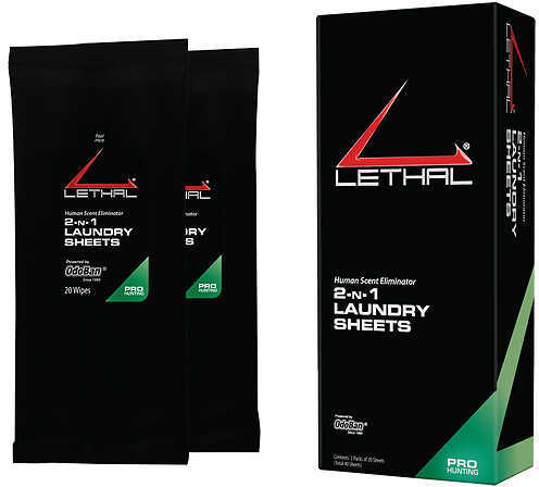 Lethal 2-N-1 Laundry Sheets 2pks Of 20