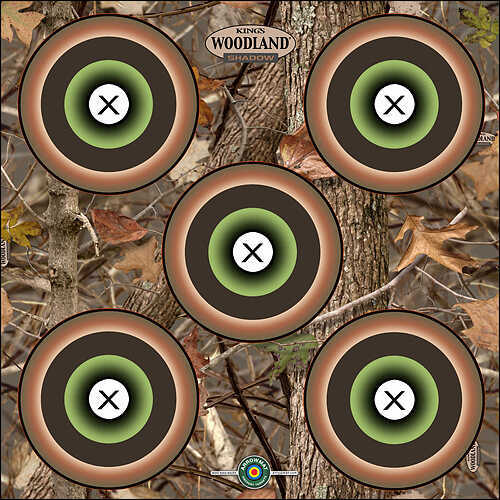 Arrowmat Woodland Camo 5 Spot Target 17"X17"