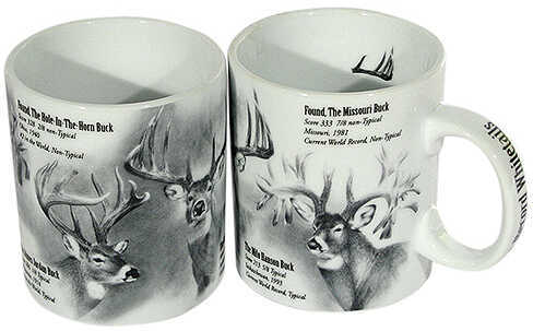 Reflective Art Porcelain Coffee Mug - World Record Whitetails 16Oz.