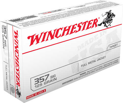 Winchester USA Pistol Ammo 357 Sig 125 gr. FMJ 50 rd. Model: Q4309