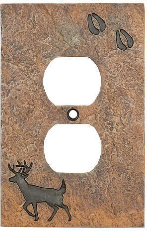 Bsc Deer W/tracks Outlet Cover - Single 3.25"X5"