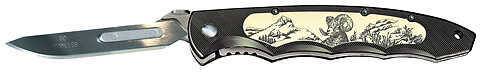 Havalon Piranta Big Horn Folding Skinning Knife 2 3/4" Blades W/12 60XT