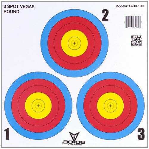 30-06 OUTDOORS Paper Target Archery 3-Spot 17"X17" 100CT