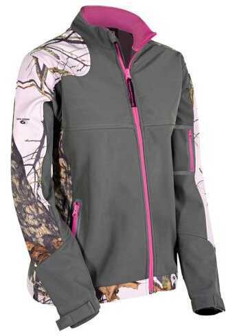 Yukon Womens Soft Shell Jacket Mossy Oak Pink/Grey Large Model: WSSJW-PN-L