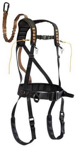 Muddy Safeguard Harness XLARGE Black W/LINEMAN'S Rope & TSTRP