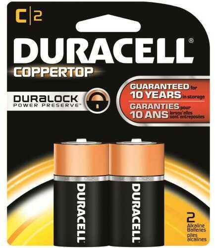 Duracell Coppertop Battery C 2 pk. Model: 041333214016