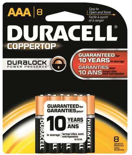 Duracell Coppertop Battery AAA 8 pk. Model: 041333844015