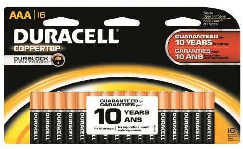 Duracell Coppertop Battery AAA 16 pk. Model: 041333740645