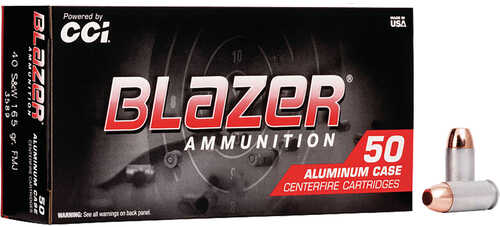 CCI Blazer Pistol Ammo 40 S&W 165 gr. Total Metal Jacket 50 rd. Model: 3589