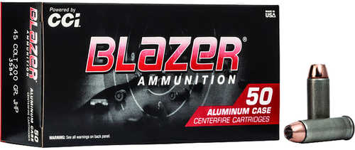 CCI Blazer Pistol Ammo 45 Colt 200 gr. Jacketed Hollow Point 50 rd. Model: 3584