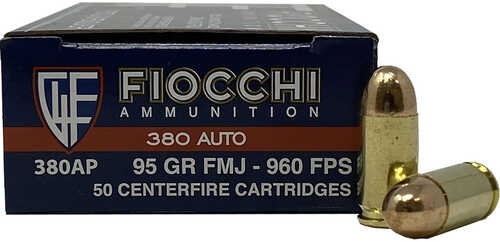 Fiocchi Range Dynamics Pistol Ammo 380 ACP 95 gr. FMJ 50 rd. Model: 380AP
