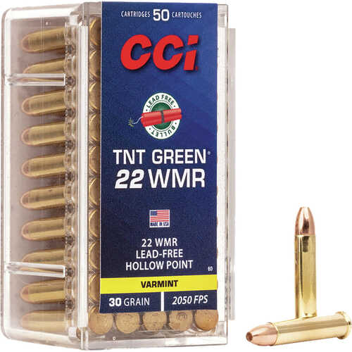 CCI Varmint TNT Green Rimfire Ammo 22 Mag 30 gr. Hollow Point 50 rd. Model: 60