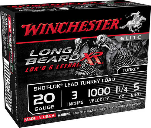 Winchester Long Beard XR Shot-Lok Load 20 ga. 3 in. 1 1/4 oz. 5 Shot 10 rd. Model: STLB2035
