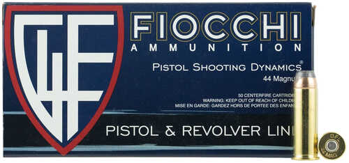 Fiocchi Shooting Dynamics Pistol Ammo 44 Rem Mag 240 gr. Jacketed Soft Point 50 rd. Model: 44A500