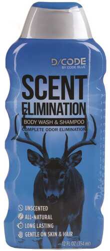 Code Blue D-Code Odor Eliminator Body Wash/Shampoo 12 oz. Model: OA1308