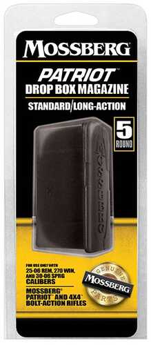 Mossberg Magazine Long Action Caliber 25-06 Rem 270 Win 30-06 4Rd Fits Patriot and 4X4 Rifles Black Finish 95033