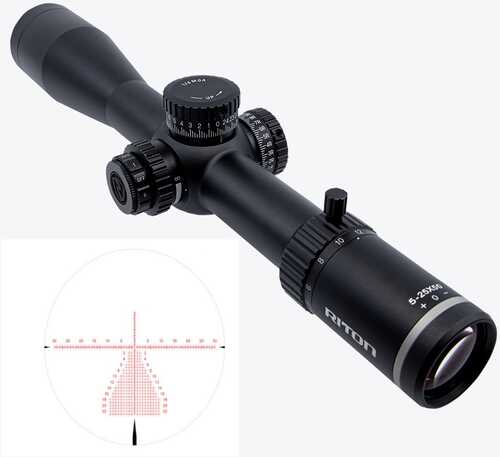 Riton Optics X5 Conquer 5-25X 50mm Obj 22.50-4.50 ft @ 100 yds FOV 34mm Tube Black Finish Illuminated BAF