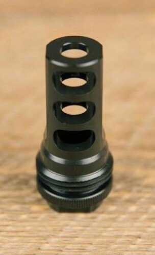 SilencerCo AC1557 ASR 458 Caliber Muzzle Brake 5/8"-32 tpi Black Steel
