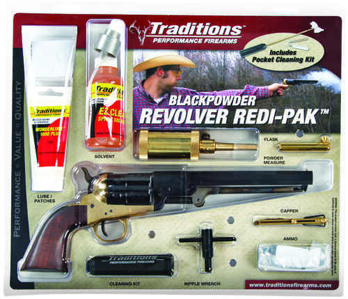 Traditions 1851 Navy .44 Bl/WD Pkg Brass REDI-PAK | Walnut FRS18511
