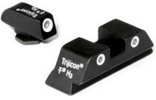 Trijicon 600227 Bright & Tough Night Sights Fits Glock 20/21/29/30/36/41 Tritium Green w/White Outline Front