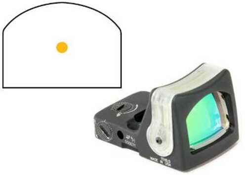 Trijicon 700021 RMR 1x 22x16mm Obj 7 MOA Dual Illuminated Amber Dot Black