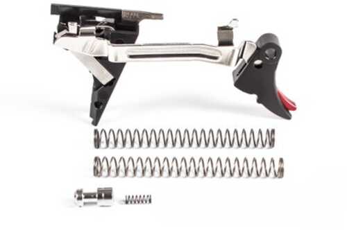 ZEV FULADJDRP4G9BR Fulcrum Adjustable Trigger Drop-In Kit with Red Safety Compatible for Glock 17 19 26 34 Gen 4