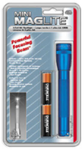 Mini Maglite 2-Cell AA Flashlight Blue - Hang Pack Includes Batteries High-intensity Krypton Light Beam - Patented Candl