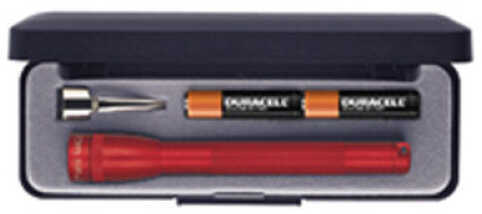 Mini Maglite 2-Cell AAA Flashlight Red - Presentation Box Includes Pocket Clip & Batteries High-intensity Light Beam - 1