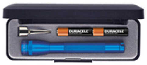 Mini Maglite 2-Cell AAA Flashlight Blue - Presentation Box Includes Pocket Clip & Batteries High-intensity Light Beam -