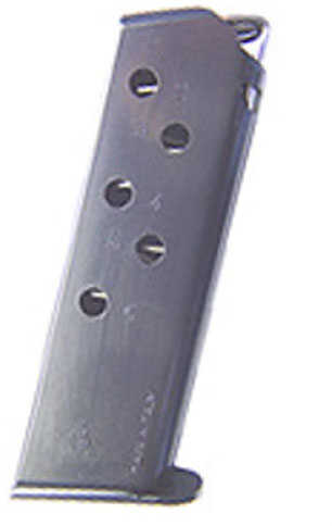 Mecgar Walther PPK Magazine With Standard Flat Metal Floorplate .380 Cal - 6 Rounds - Anti-Corrosion Blue-Oxide Finish